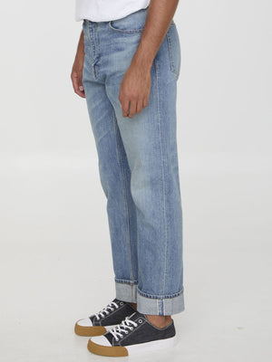 LOEWE Straight-Leg Vintage Blue Jeans for Men