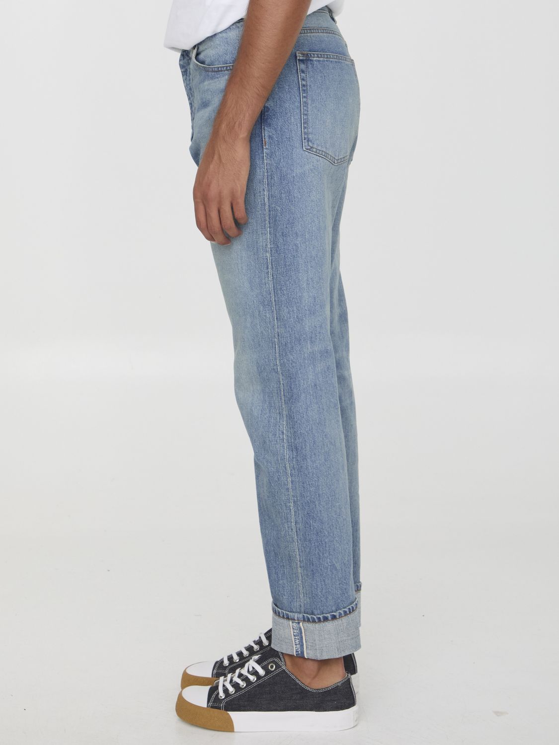 LOEWE Straight-Leg Vintage Blue Jeans for Men