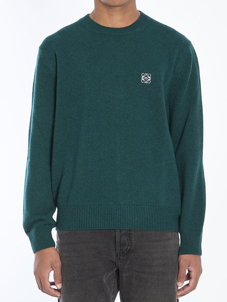 LOEWE Anagram Embroidered Crewneck Sweater - Relaxed Fit