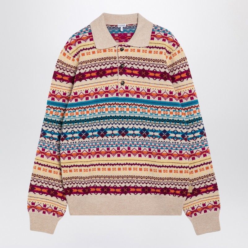 LOEWE Multicolored Wool Polo Jumper