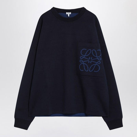 LOEWE Crewneck Cotton-Blend Sweater with Anagram Logo - SS25