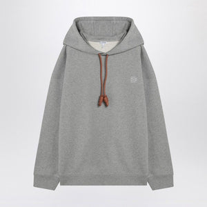 LOEWE Relaxed Fit Hoodie with Leather Drawstring