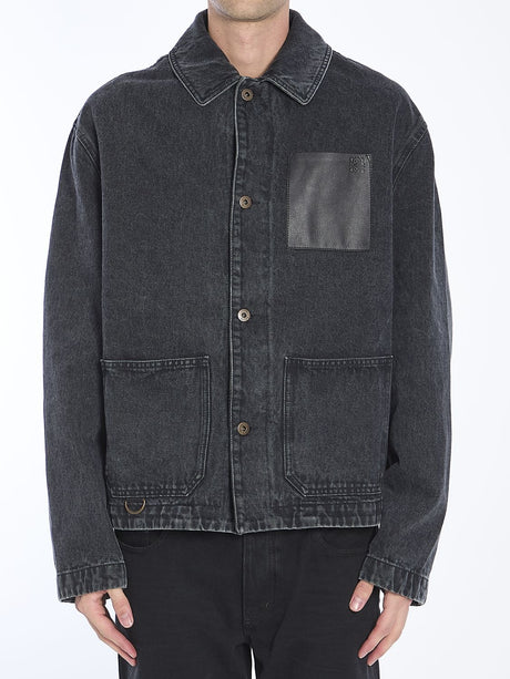 LOEWE Men's Workwear Jacket in Denim - Regular Fit