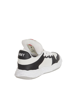 MAISON MIHARA YASUHIRO	 Black-White MEN's Leather Sneakers - Stylish and Comfortable