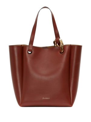 JW ANDERSON Corner Marron Tote Handbag for Women - Stylish, High Quality Designer Bag for SS24