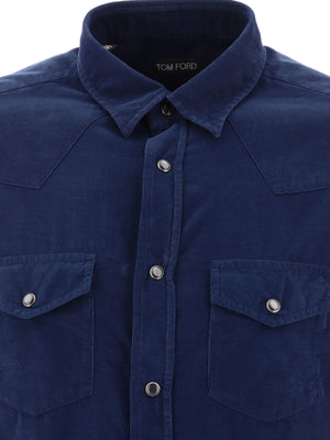 TOM FORD Elegant Men's Long Top in Classic Blue - 2024 Collection