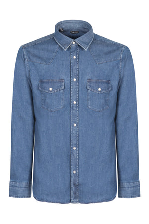 TOM FORD Sophisticated Blue Denim Shirt