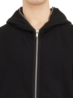 DRKSHDW Black Oversized Sweatshirt with Hood for Men