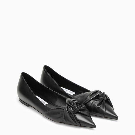 JIMMY CHOO Hedera Flat Leather Ballerina