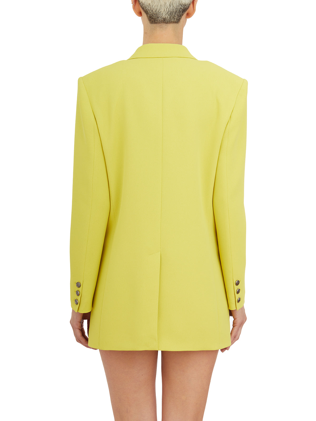 ELISABETTA FRANCHI Double-Breasted Peak Lapel Jacket in Yellow for Women - SS24 Collection