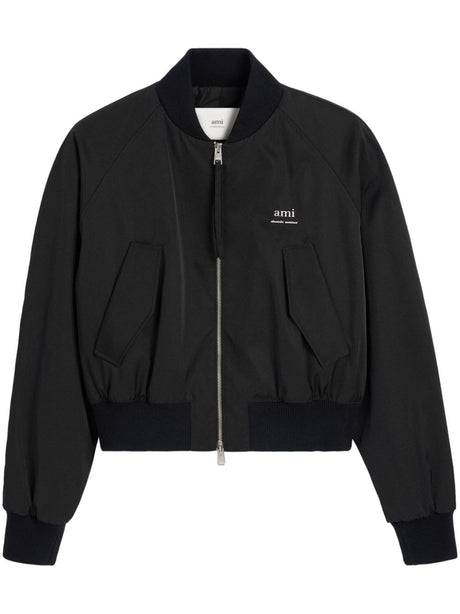 AMI PARIS Men's Nylon Bomber Jacket