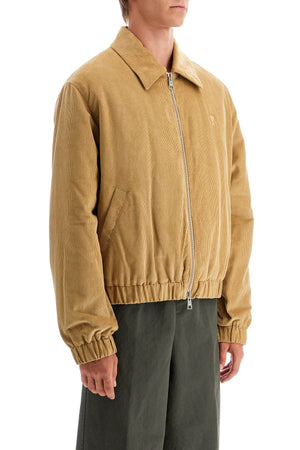 AMI PARIS Luxury Corduroy Bomber Jacket