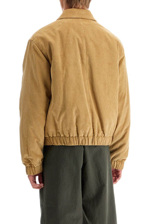 AMI PARIS Luxury Corduroy Bomber Jacket