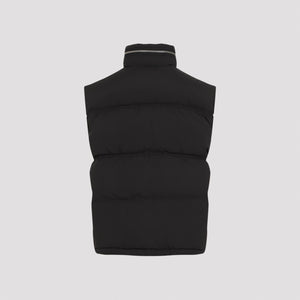 AMI PARIS Men's Hooded Down Vest for Fall Winter 2024