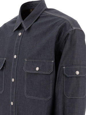 COMME DES GARÇONS HOMME PLUS Relaxed Fit Denim Overshirt for Men - FW24