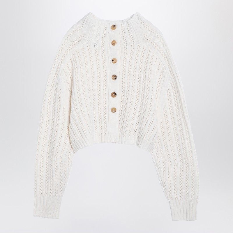 MAX MARA Perforated Wool and Cashmere Crew-Neck Sweater