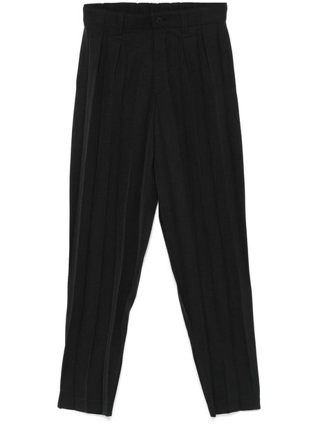 HOMME PLISSE Sleek Edge Ensemble Trousers for Men