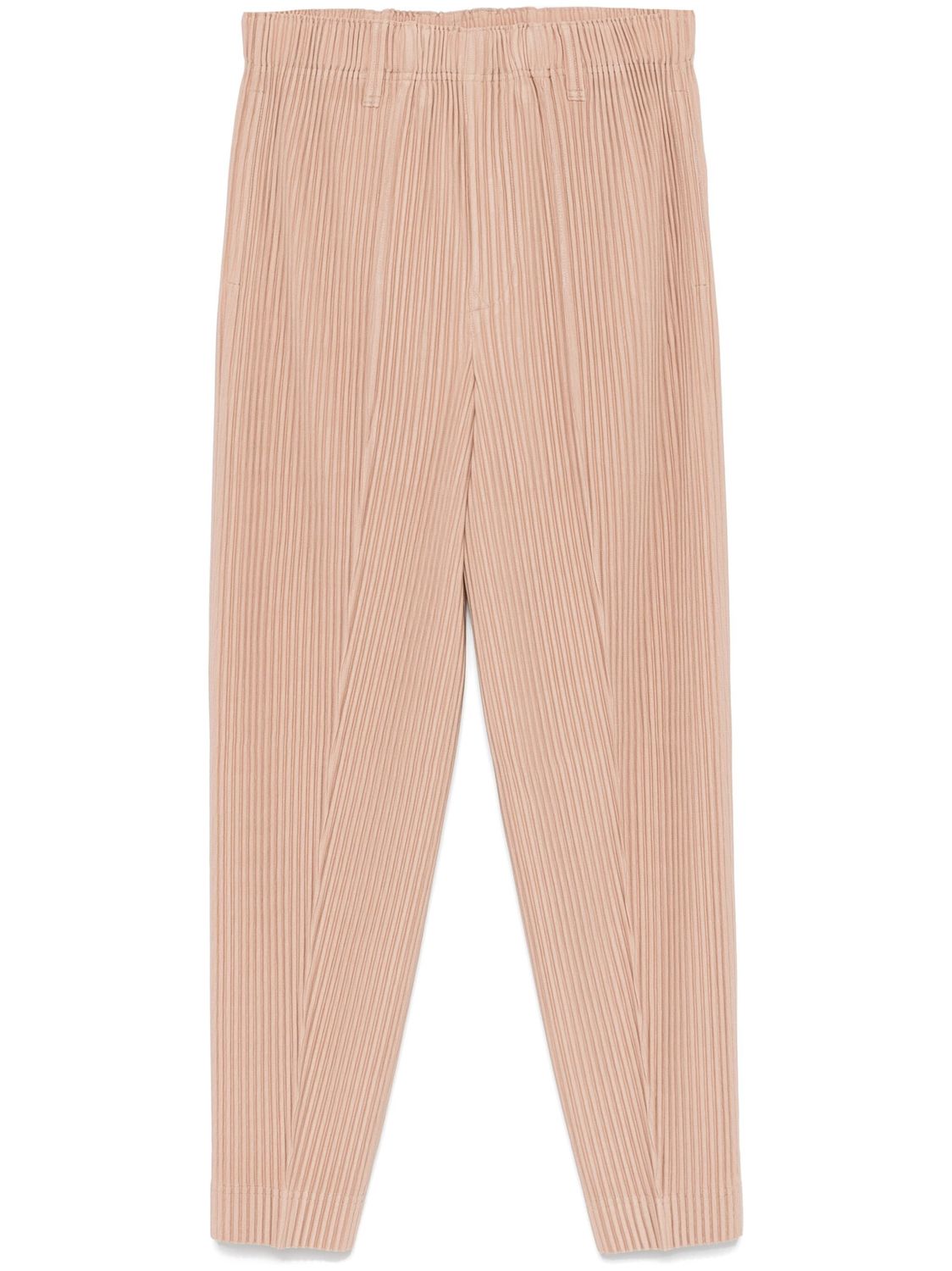 HOMME PLISSE Cropped Pleated Trousers for Men