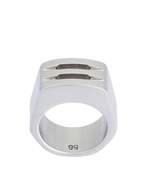 RICK OWENS Silver Brass Anello Grill for Men