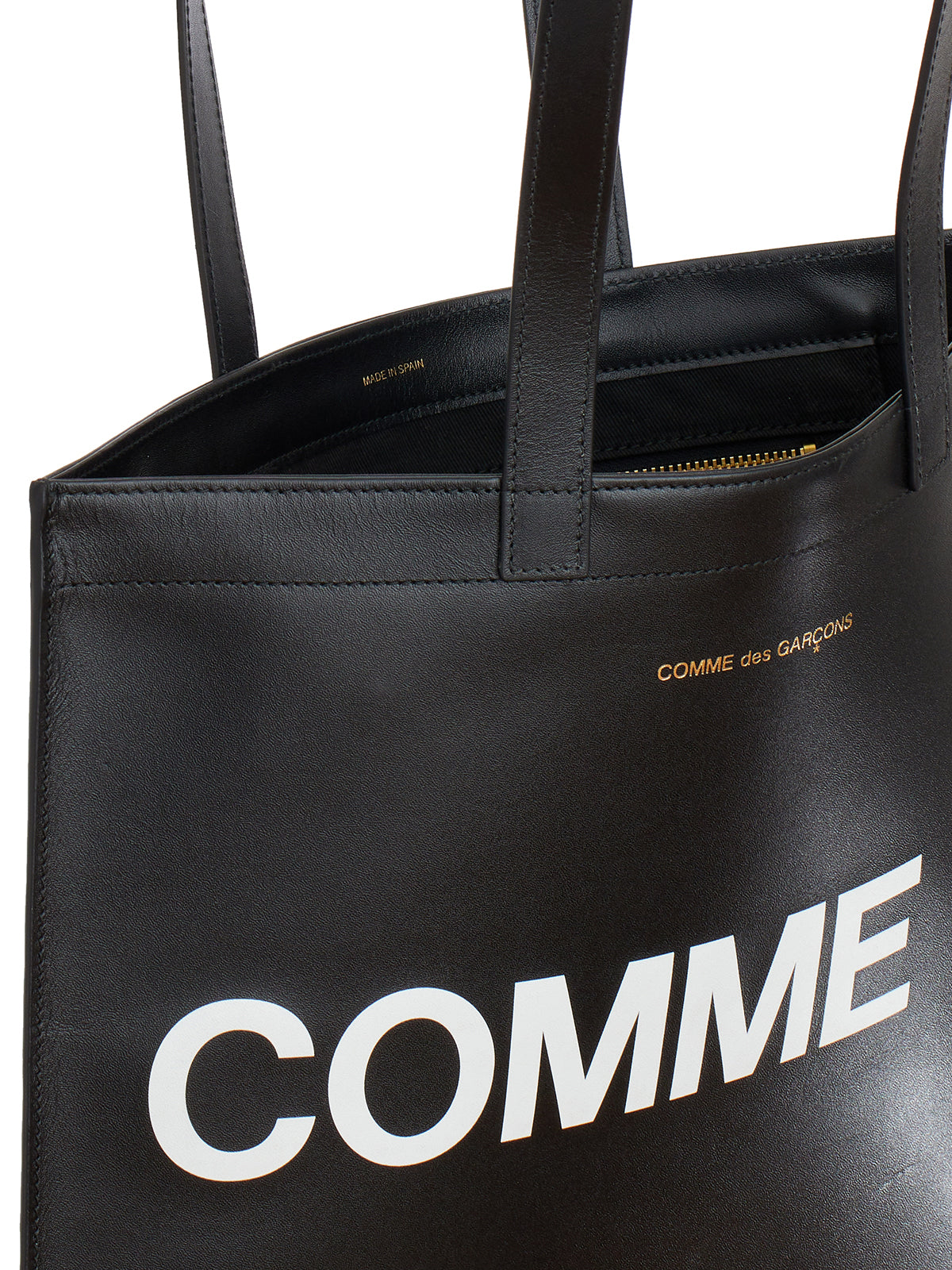 COMME DES GARÇONS WALLET Stylish Black Leather Tote Handbag for Men | CARRYOVER Collection