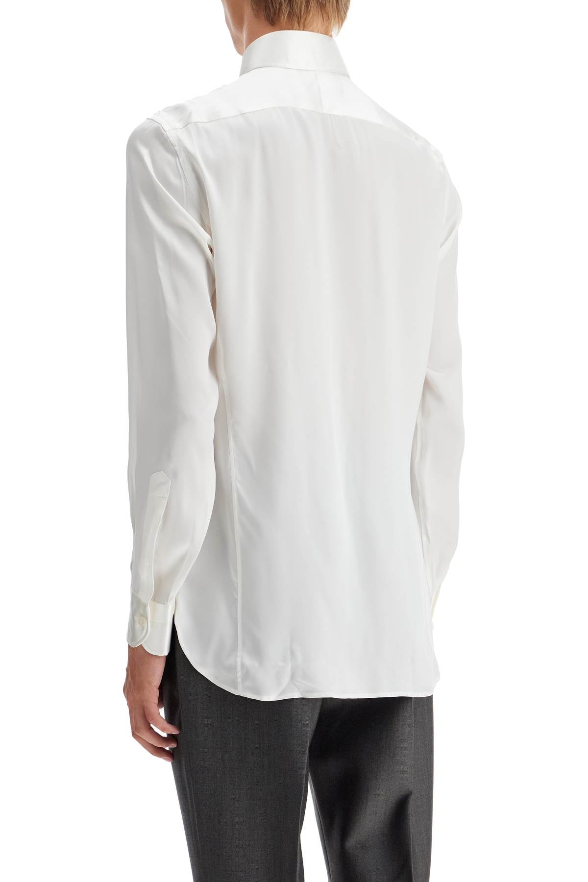 TOM FORD Luxury Silk Slim Fit Button-Down Shirt