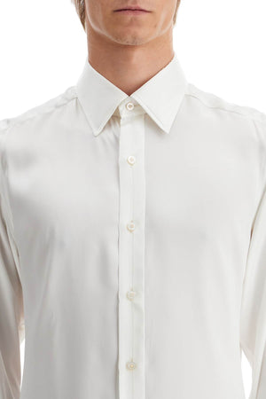 TOM FORD Luxury Silk Slim Fit Button-Down Shirt