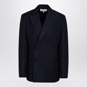 LOEWE Elegant Navy Blue Double-Breasted Wool Jacket