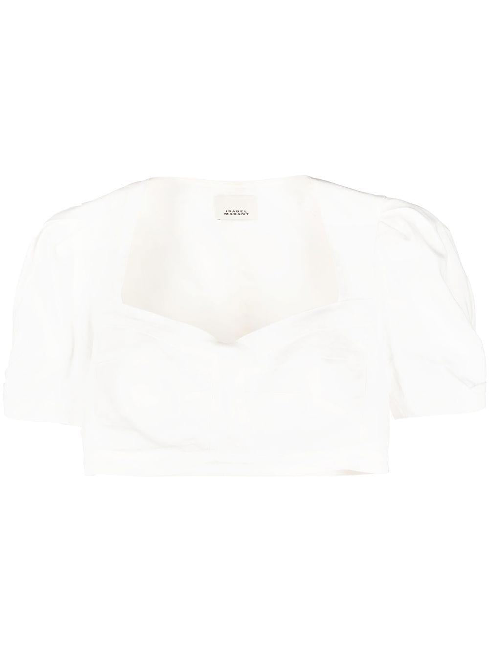 White Hemp and Viscose Women's Top for SS23 Collection [ISABEL MARANT original collection]