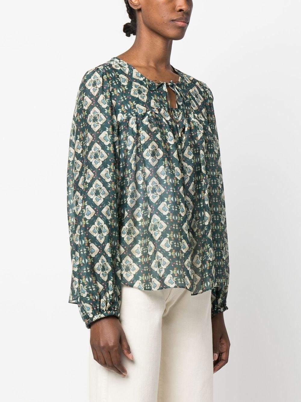 ISABEL MARANT Blue Silk Blouse for Women - SS23 Collection