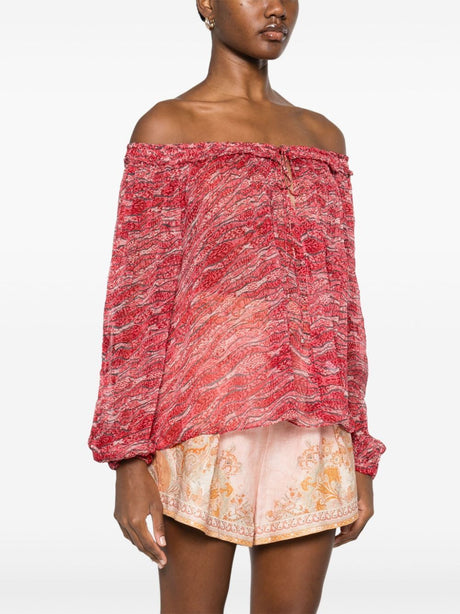 ISABEL MARANT ETOILE Printed Muslin Blouse for Women - SS25 Collection