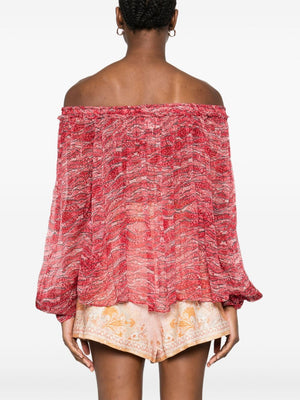 ISABEL MARANT ETOILE Printed Muslin Blouse for Women - SS25 Collection