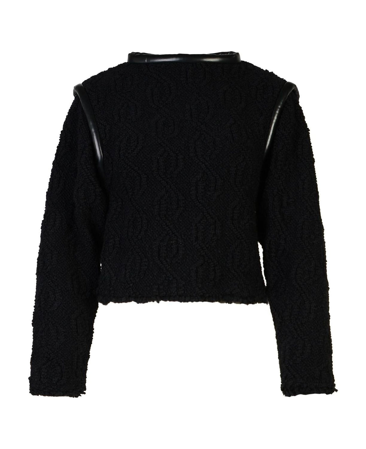 ISABEL MARANT Chic Black Textured Mini Sweater