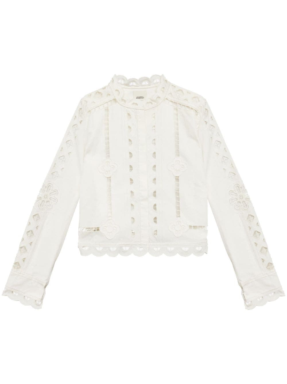 ISABEL MARANT Elegant White Embroidered Cotton Shirt