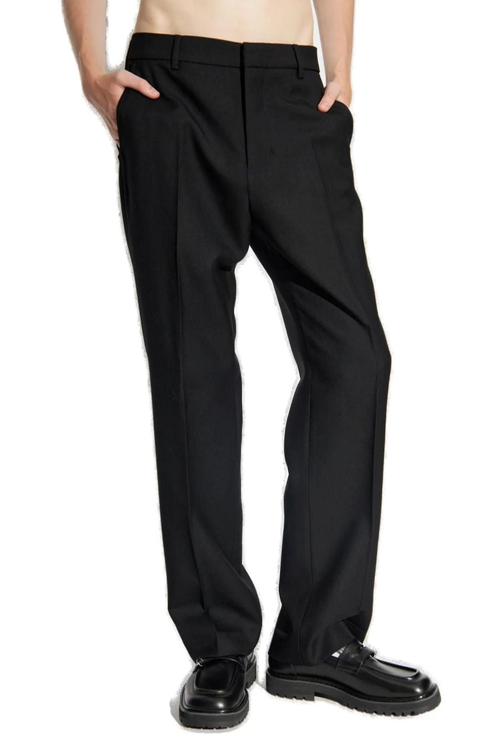 AMI PARIS Elegant Pleated Wool Trousers