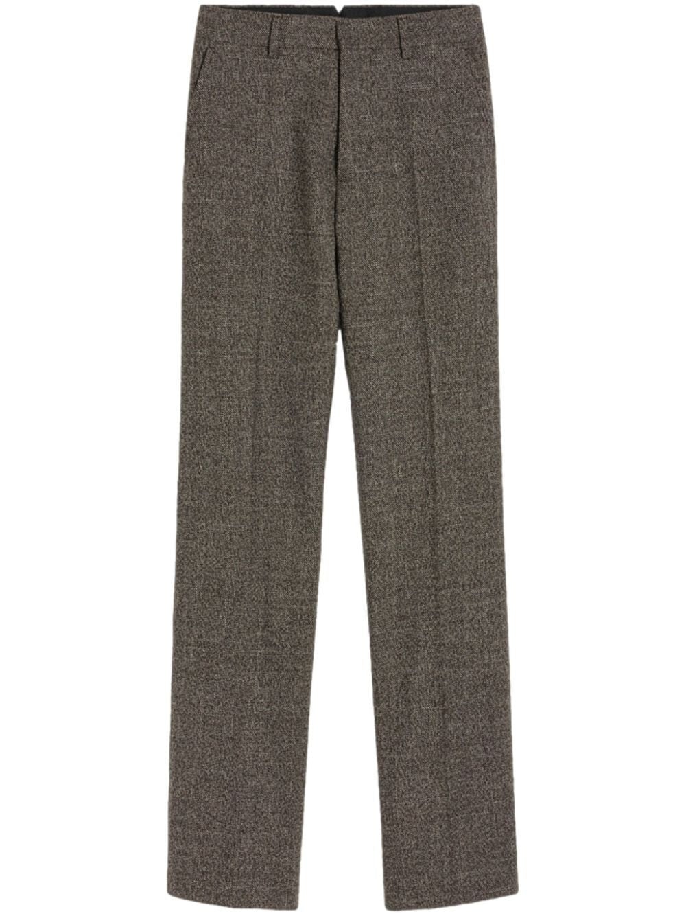 AMI PARIS Sophisticated Straight Fit Wool-Cotton Trousers