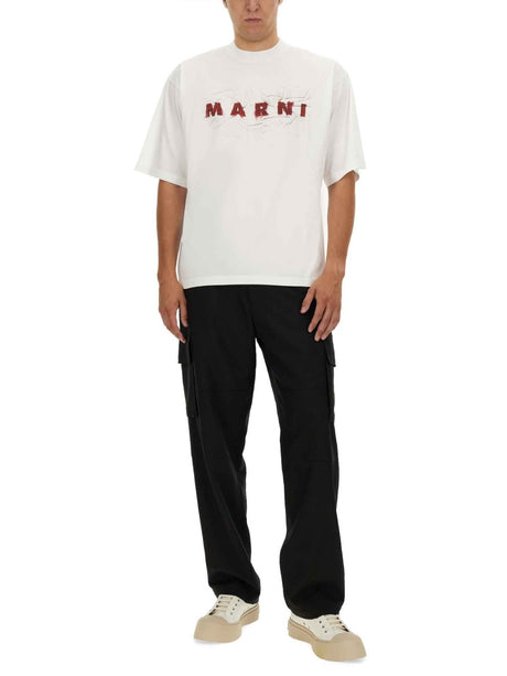 MARNI Oversized Logo Tee - Size 50