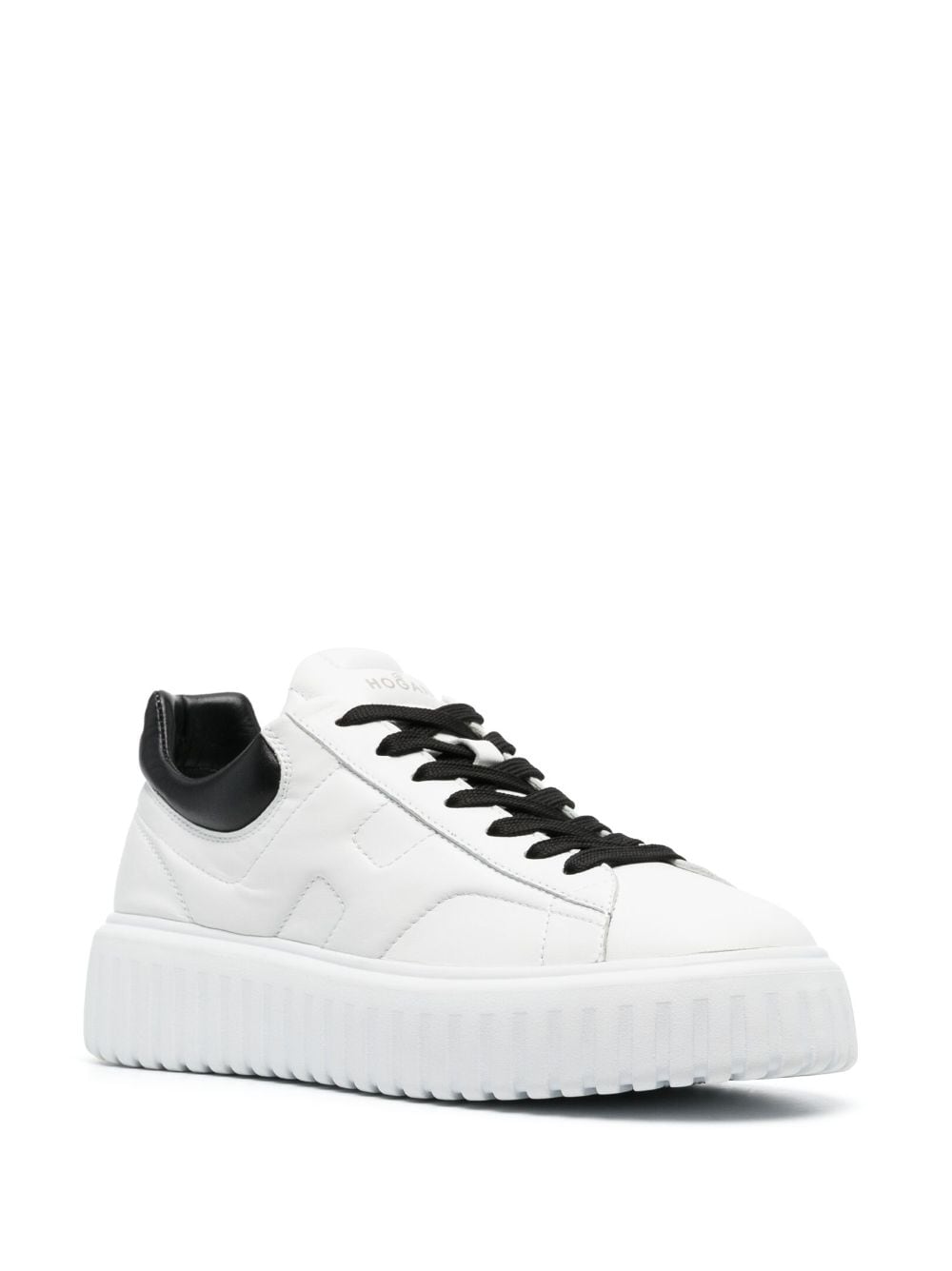 HOGAN Striped Leather Low-Top Sneakers