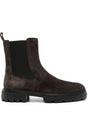 HOGAN Refined Cedar Brown Leather Chelsea Boots