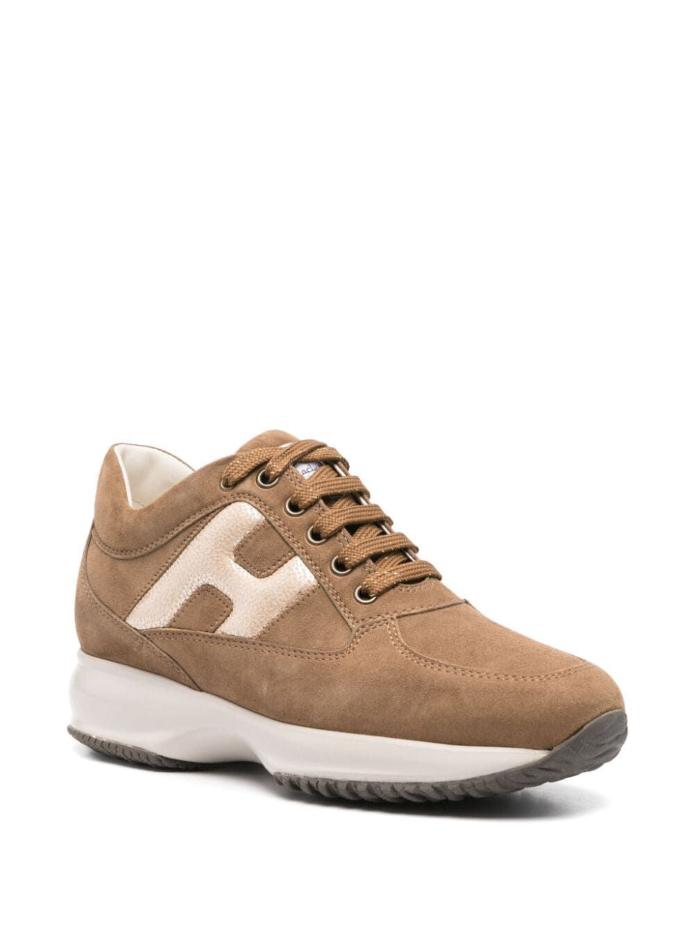 HOGAN Interactive Women's Sneaker in Brown Suede