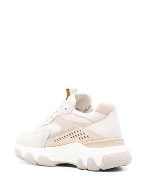 HOGAN Hyperactive Beige Leather Sneakers