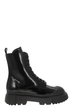 HOGAN Contemporary Urban Style Combat Boots for Women