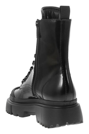 HOGAN Contemporary Urban Style Combat Boots for Women