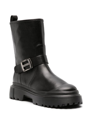 HOGAN Stylish 23FW Black Women's Boots for Fall 2024