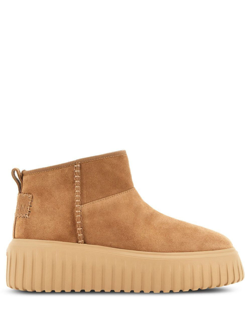 HOGAN Suede Logo Patch Boots for Women