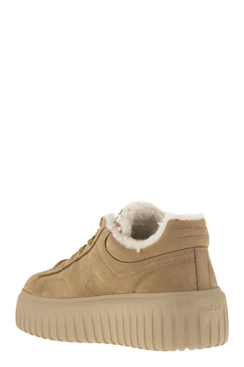 HOGAN Women's Suede H-Stripe Trainers - 5.8 CM Height