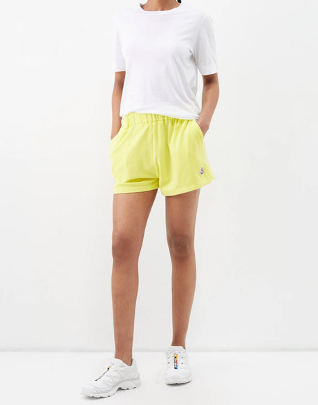 MONCLER Logo Patch Terry Mini Shorts for Women