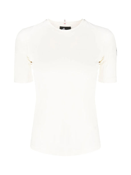 MONCLER Stretch Logo Print T-Shirt for Women - Short Sleeve