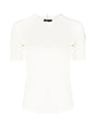 MONCLER Stretch Logo Print T-Shirt for Women - Short Sleeve