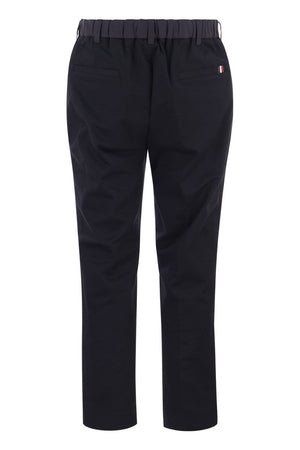 MONCLER Tricolour Gabardine Trousers for Men