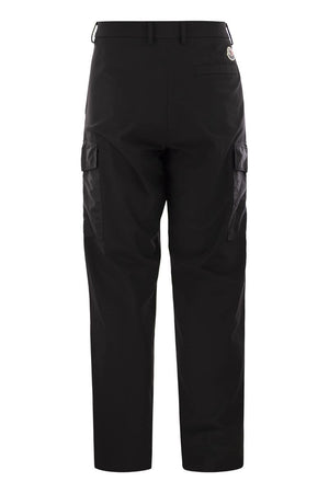 MONCLER Practical Men's Trousers Made of Technical T-Shirt Fabric with Cargo Pockets